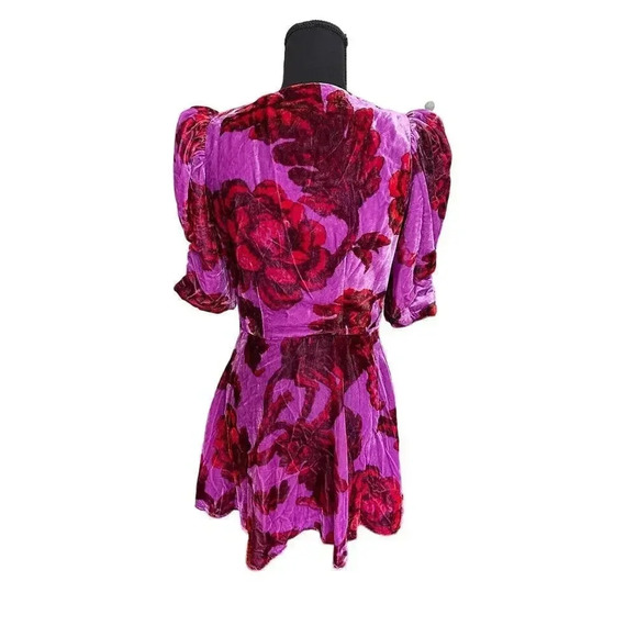 RHODE Leanna Floral Velvet Mini Dress- Small NWT - Picture 6 of 8